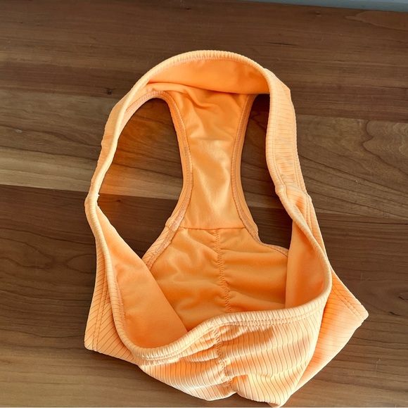 Xhilaration Womens Swimsuit Bikini Bottoms Size Medium Orange Ribbed - Picture 5 of 6